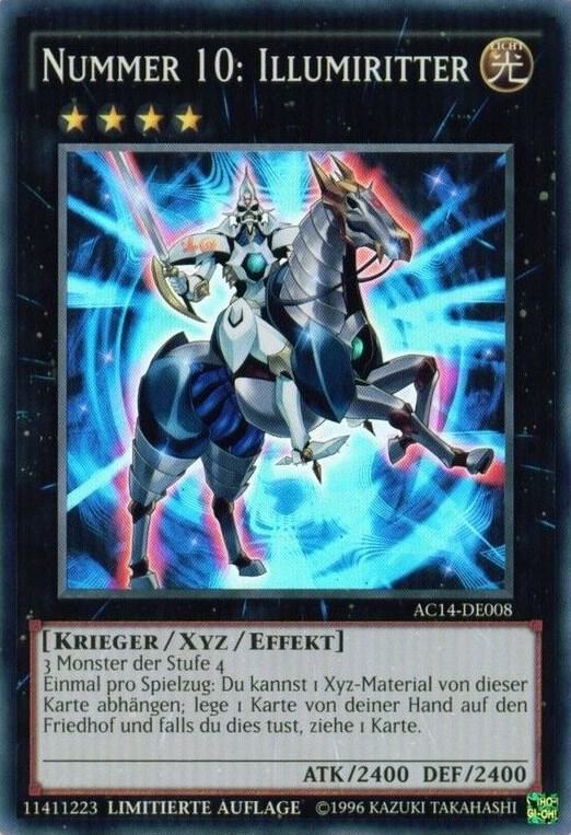 Number 10: Illumiknight (German) - "Nummer 10: Illumiritter" AC14-DE008 card from Advent Calendar 2014 (Adventskalender ZEXAL-Edition)