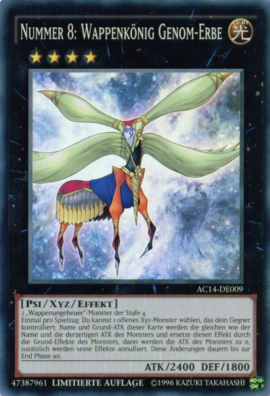 Number 8: Heraldic King Genom-Heritage (German) - "Nummer 8: Wappenkönig Genom-Erbe" AC14-DE009 card from Advent Calendar 2014 (Adventskalender ZEXAL-Edition)