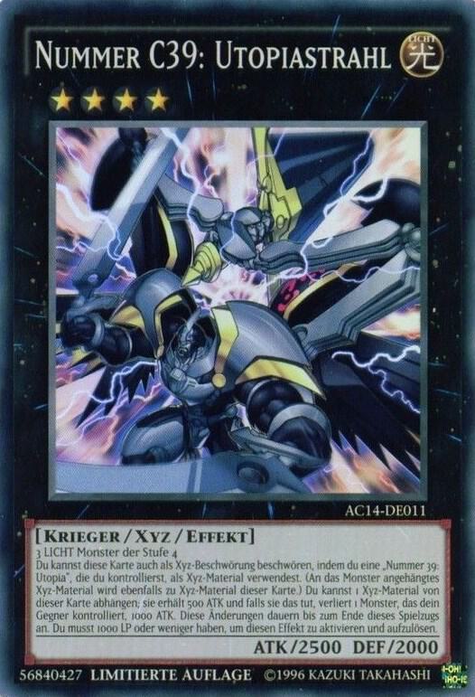 Number C39: Utopia Ray (German) - "Nummer C39: Utopiastrahl" AC14-DE011 card from Advent Calendar 2014 (Adventskalender ZEXAL-Edition)