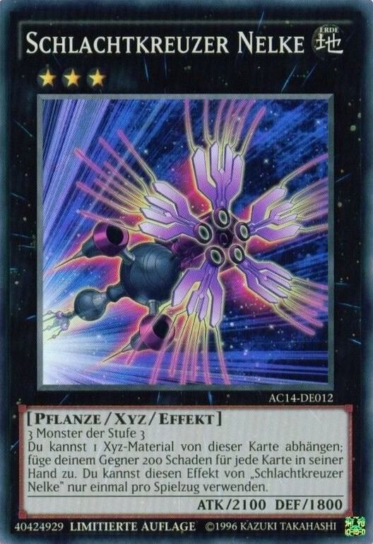 Battlecruiser Dianthus (German) - Schlachtkreuzer Nelke" AC14-DE012 card from Advent Calendar 2014 (Adventskalender ZEXAL-Edition)