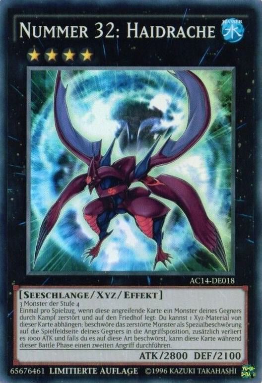 Number 32: Shark Drake (German) - "Nummer 32: Haidrache" AC14-DE018 card from Advent Calendar 2014 (Adventskalender ZEXAL-Edition)