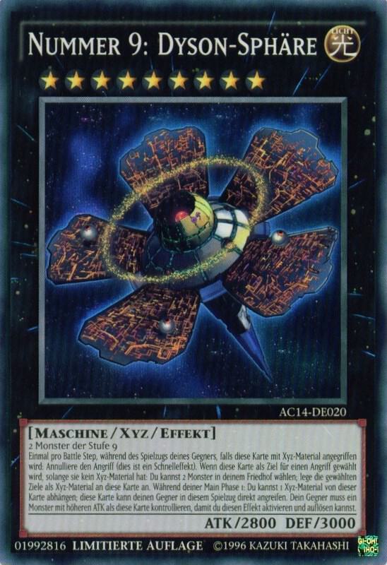 Number 9: Dyson Sphere (German) - "Nummer 9: Dyson-Sphäre" AC14-DE020 card from Advent Calendar 2014 (Adventskalender ZEXAL-Edition)