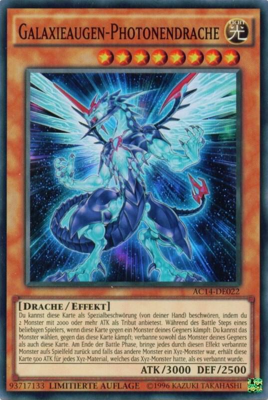 Galaxy-Eyes Photon Dragon (German) - "Galaxieaugen-Photonendrache" AC14-DE022 card from Advent Calendar 2014 (Adventskalender ZEXAL-Edition)