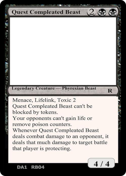 Quest Compleated Beast card from Un-Known Event Playtest Cards