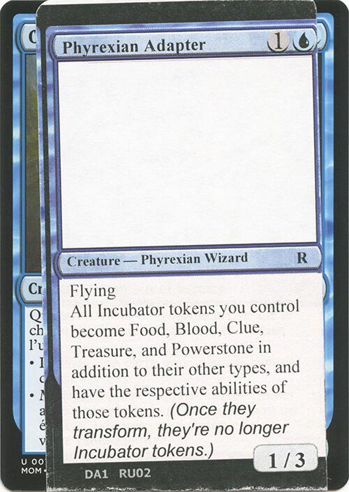 Phyrexian Adapter card from Un-Known Event Playtest Cards