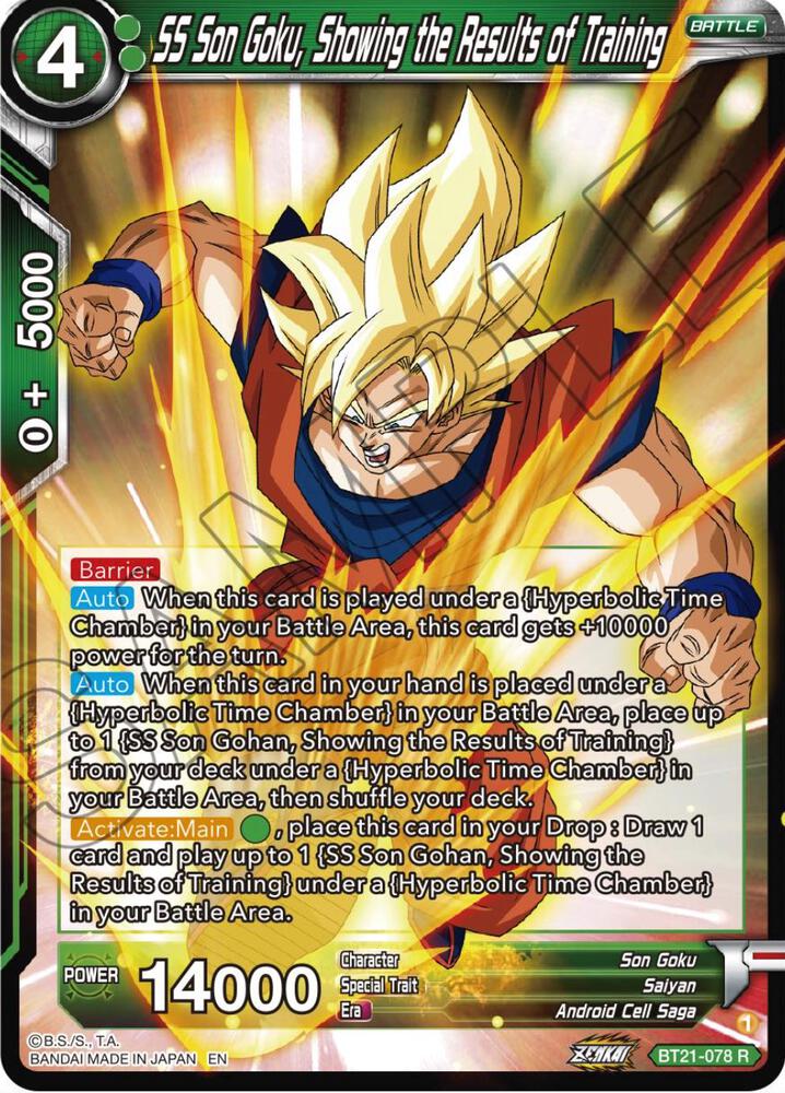 SS Son Goku, Showing the Results of Training BT21-078 card from Wild Resurgence