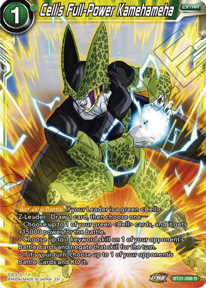 Cell's Full-Power Kamehameha BT21-098 card from Wild Resurgence