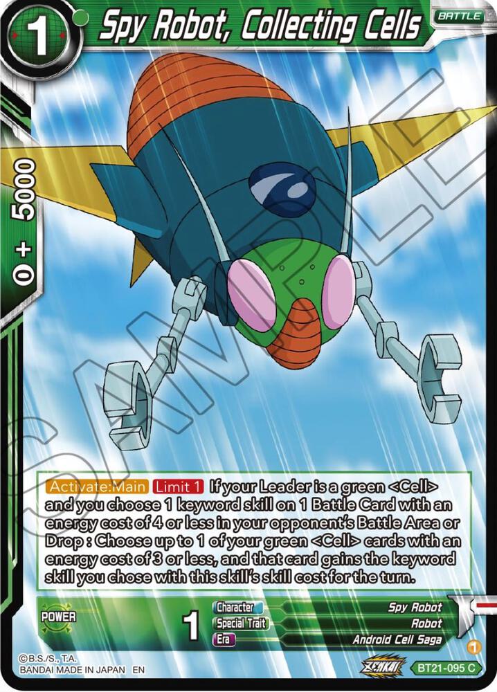Spy Robot, Collecting Cells BT21-095 card from Wild Resurgence