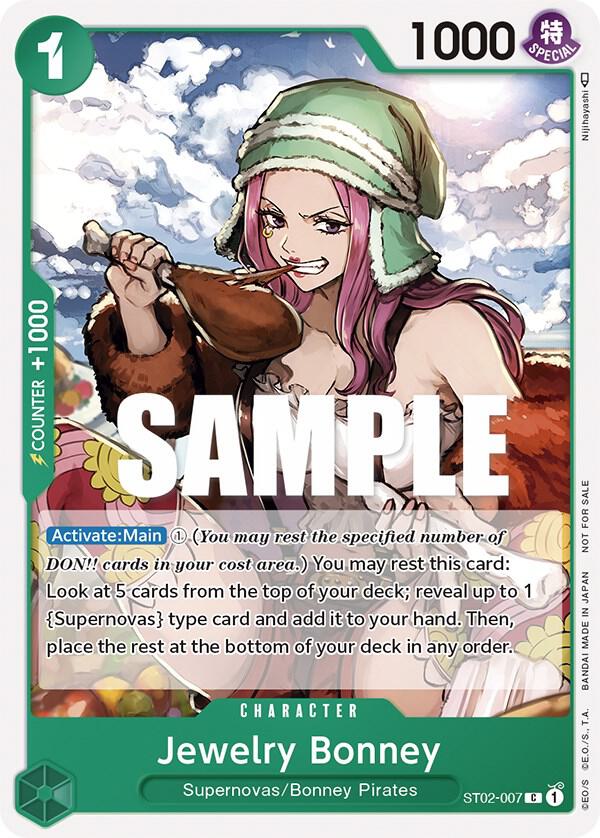 Jewelry Bonney (Tournament Pack Vol. 3) [Participant] ST02-007 card from One Piece Promotion Cards