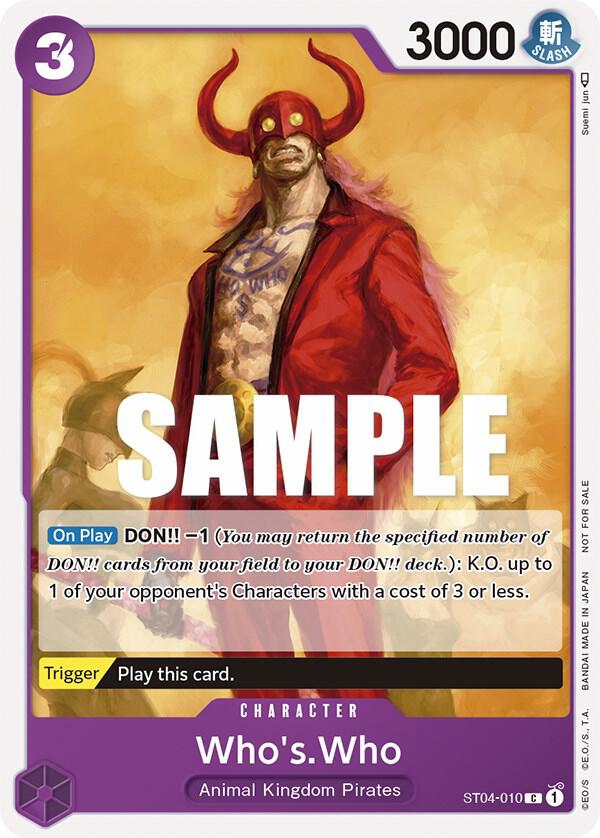 Who's.Who (Tournament Pack Vol. 3) [Participant] ST04-010 card from One Piece Promotion Cards