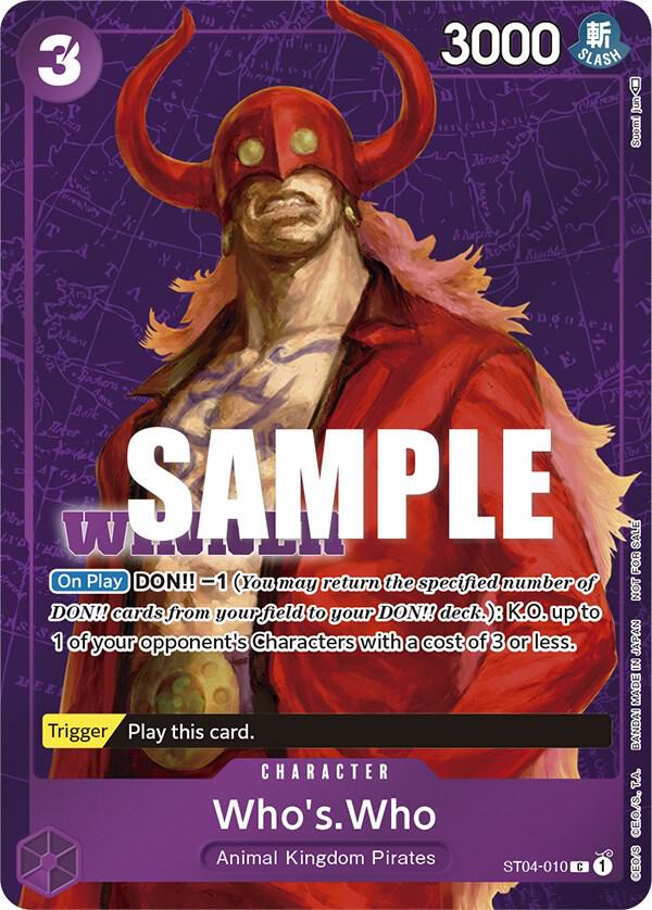 Who's.Who (Tournament Pack Vol. 3) [Winner] ST04-010 card from One Piece Promotion Cards