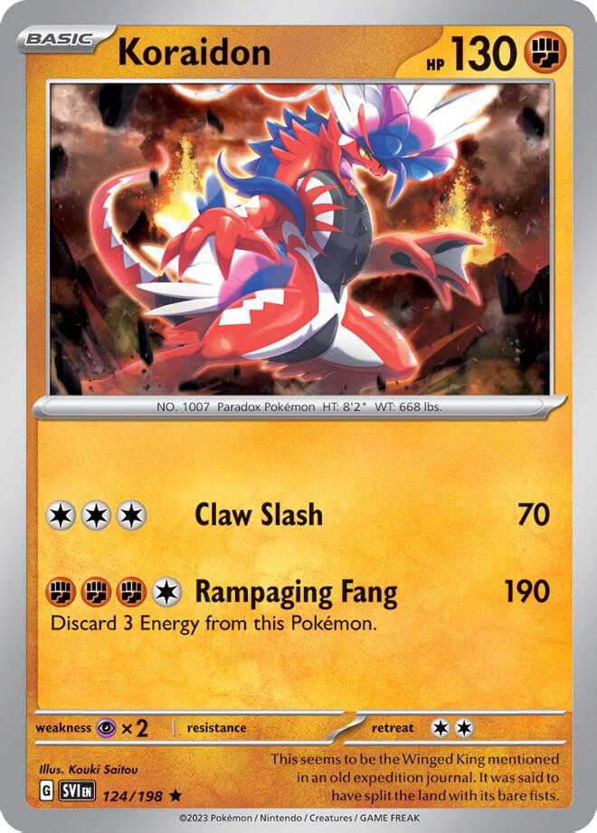 Koraidon 124/198 card from Deck Exclusives