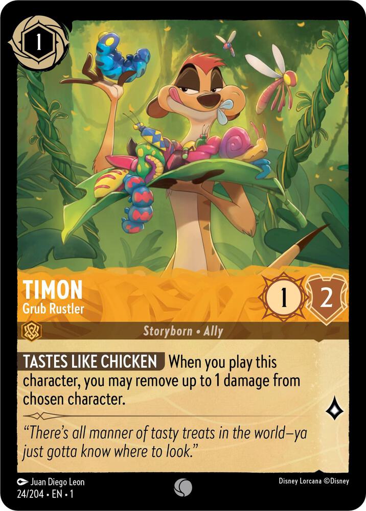 Timon - Grub Rustler 24/204 card from The First Chapter