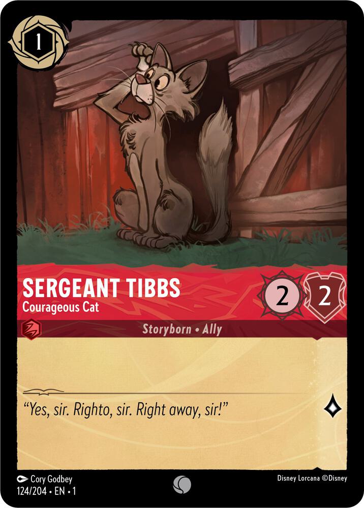 Sergeant Tibbs - Courageous Cat 124/204 card from The First Chapter