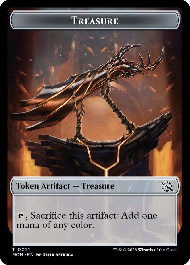 Treasure (0021) // Zombie Double-Sided Token 21 // 5 card from March of the Machine