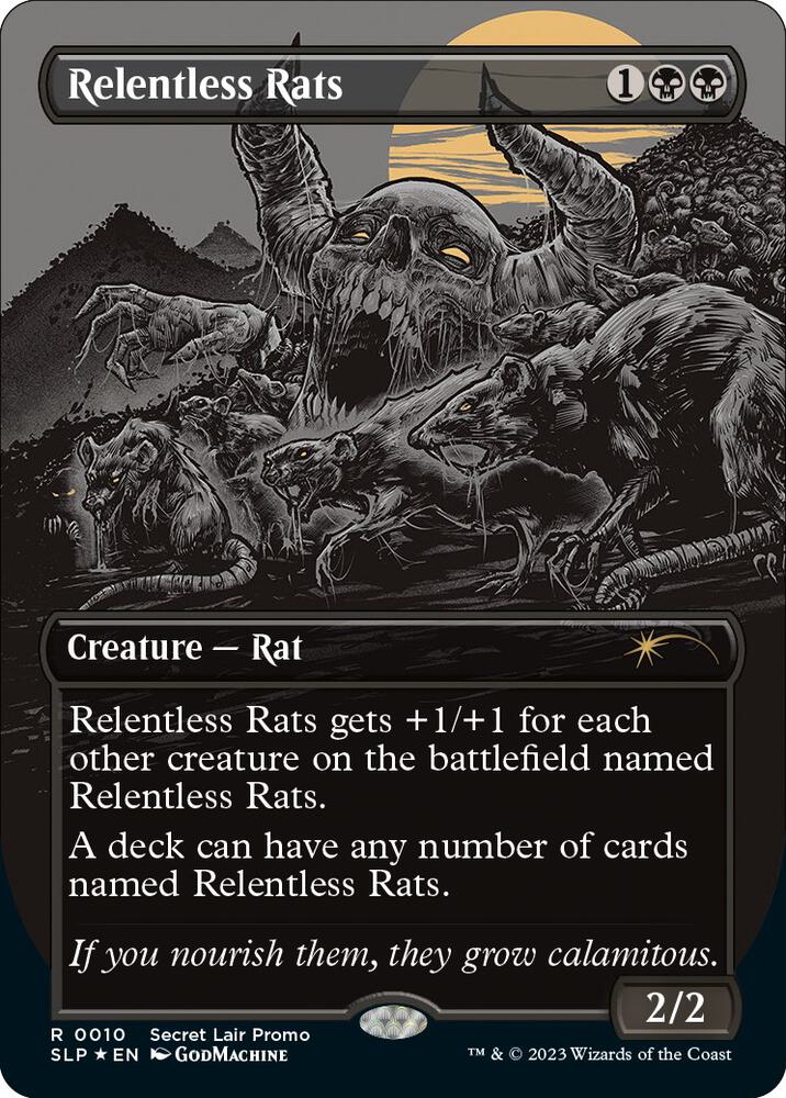 Relentless Rats 10 card from Secret Lair Showdown