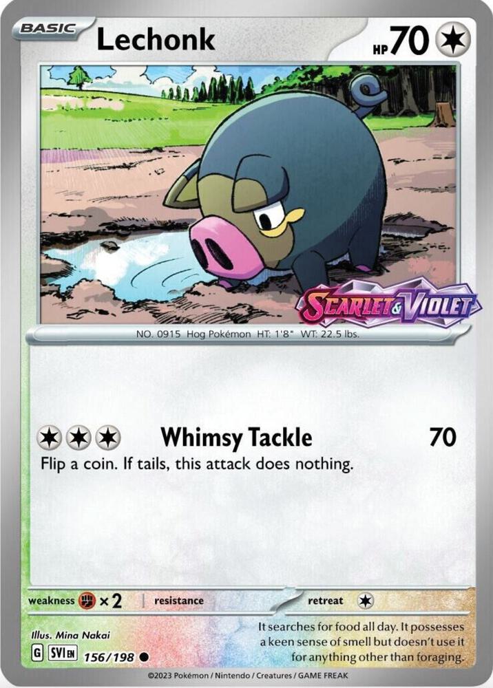Lechonk (Best Buy Promo) 156/198 card from Miscellaneous Cards & Products