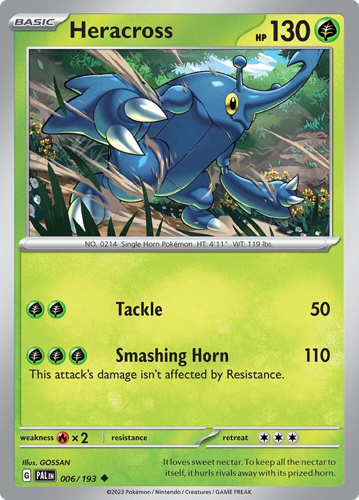 Heracross 006/193 card from SV02: Paldea Evolved