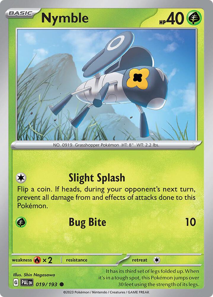 Nymble 019/193 card from SV02: Paldea Evolved