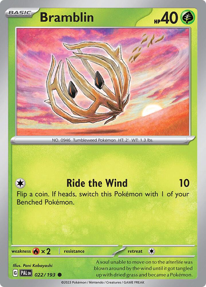 Bramblin 022/193 card from SV02: Paldea Evolved