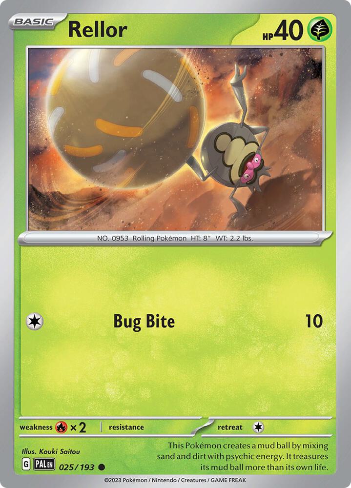 Rellor 025/193 card from SV02: Paldea Evolved