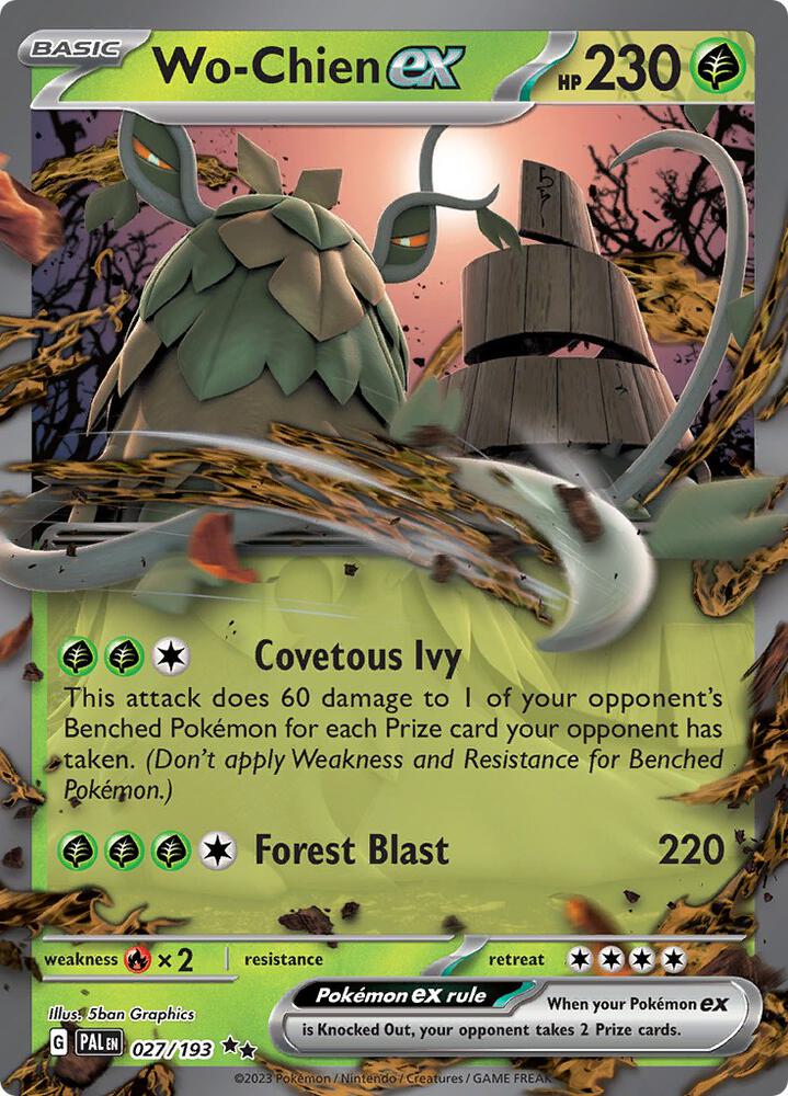 Wo-Chien ex 027/193 card from SV02: Paldea Evolved