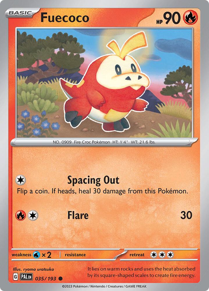 Fuecoco 035/193 card from SV02: Paldea Evolved