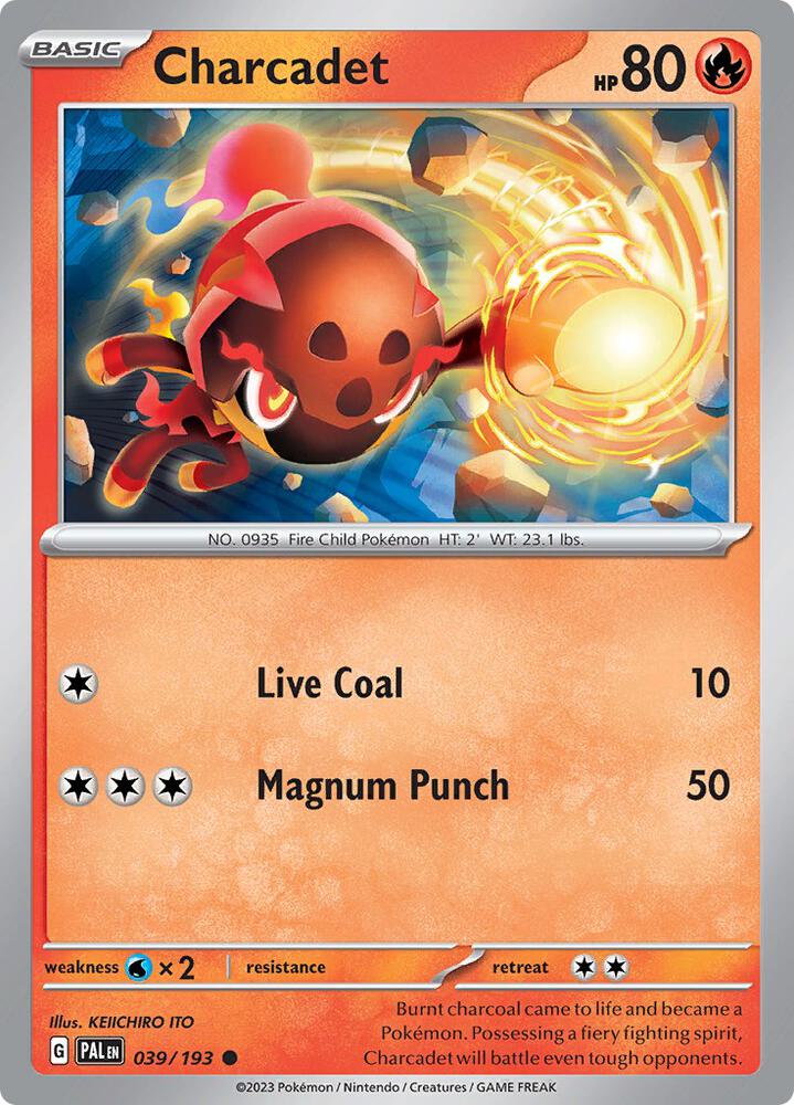 Charcadet 039/193 card from SV02: Paldea Evolved
