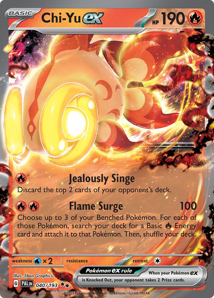 Chi-Yu ex 040/193 card from SV02: Paldea Evolved