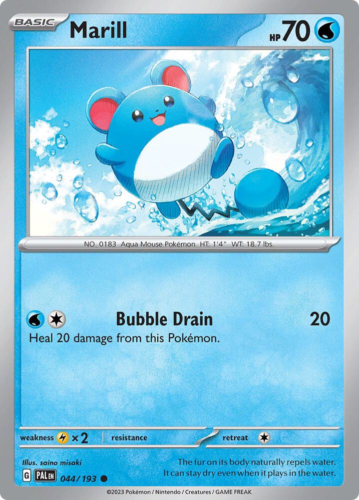 Marill 044/193 card from SV02: Paldea Evolved