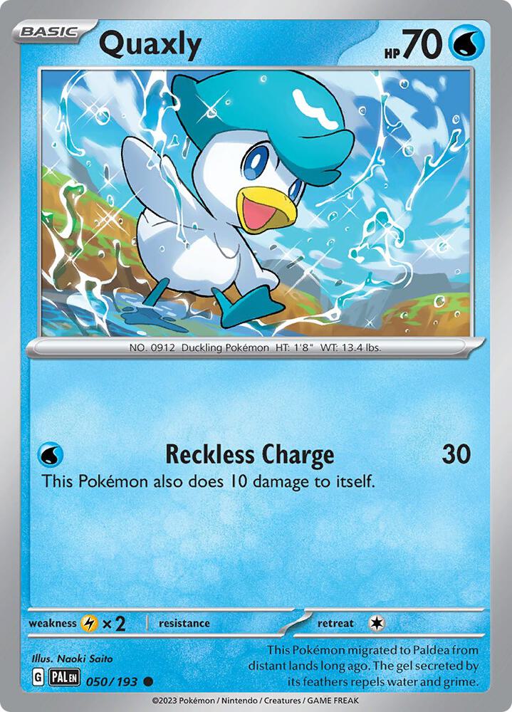 Quaxly 050/193 card from SV02: Paldea Evolved