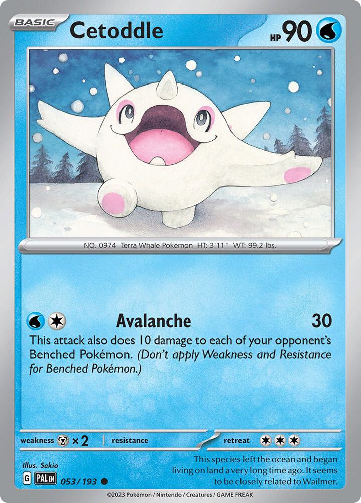 Cetoddle 053/193 card from SV02: Paldea Evolved