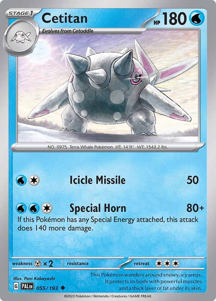 Cetitan 055/193 card from SV02: Paldea Evolved