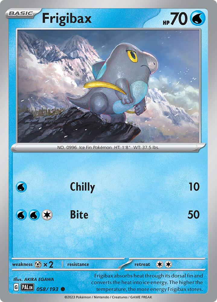Frigibax 058/193 card from SV02: Paldea Evolved