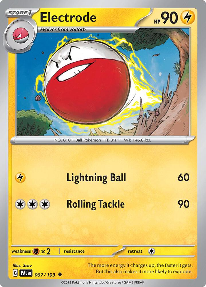 Electrode 067/193 card from SV02: Paldea Evolved