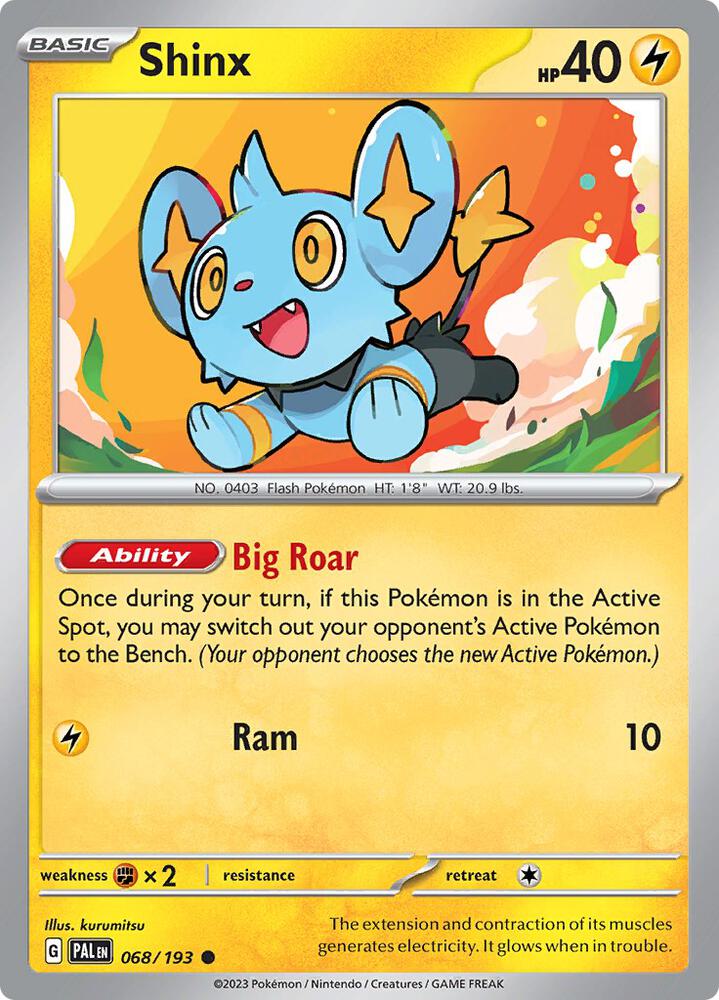 Shinx 068/193 card from SV02: Paldea Evolved