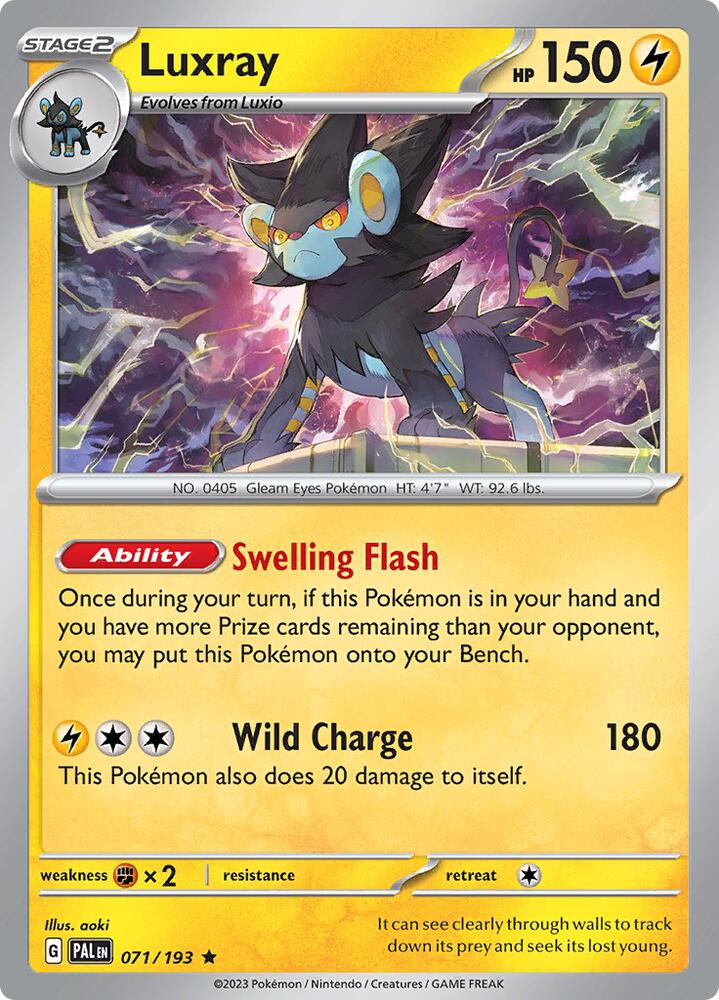 Luxray 071/193 card from SV02: Paldea Evolved