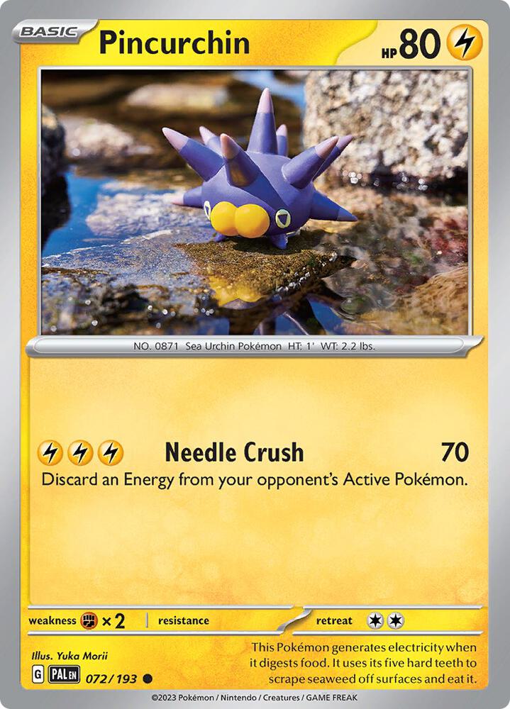 Pincurchin 072/193 card from SV02: Paldea Evolved