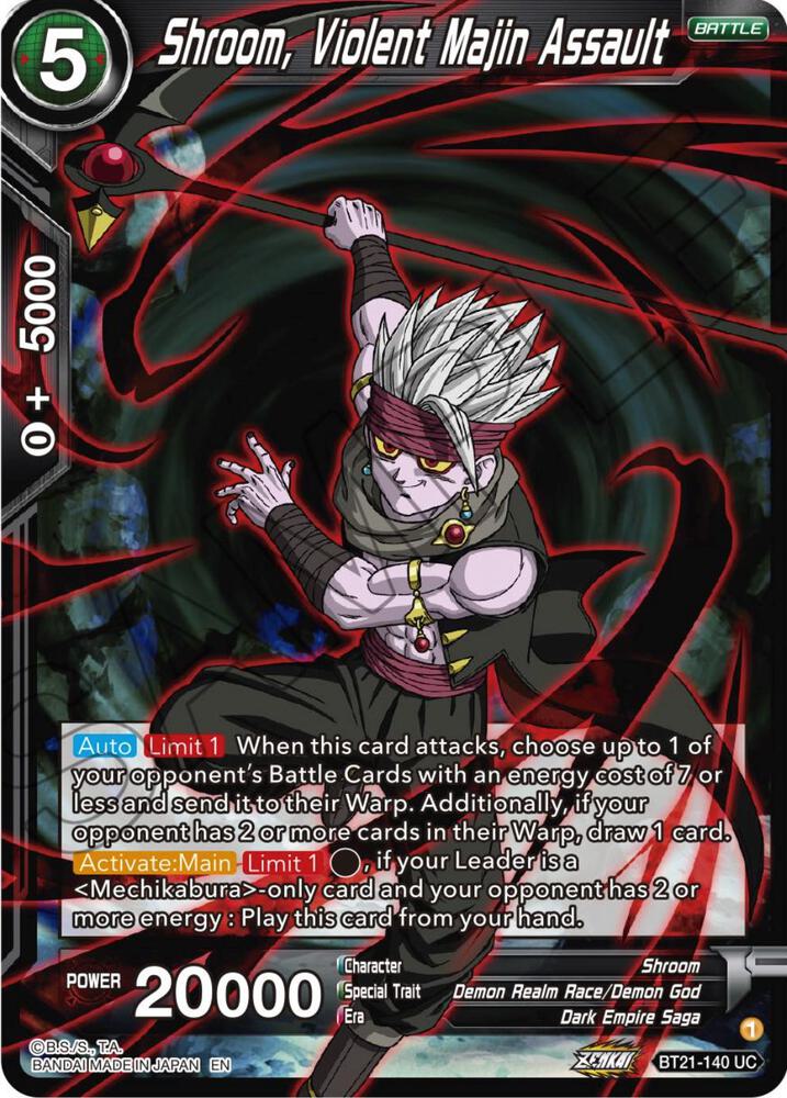 Shroom, Violent Majin Assault BT21-140 card from Wild Resurgence