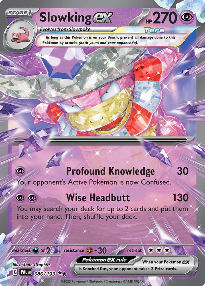 Slowking ex 086/193 card from SV02: Paldea Evolved