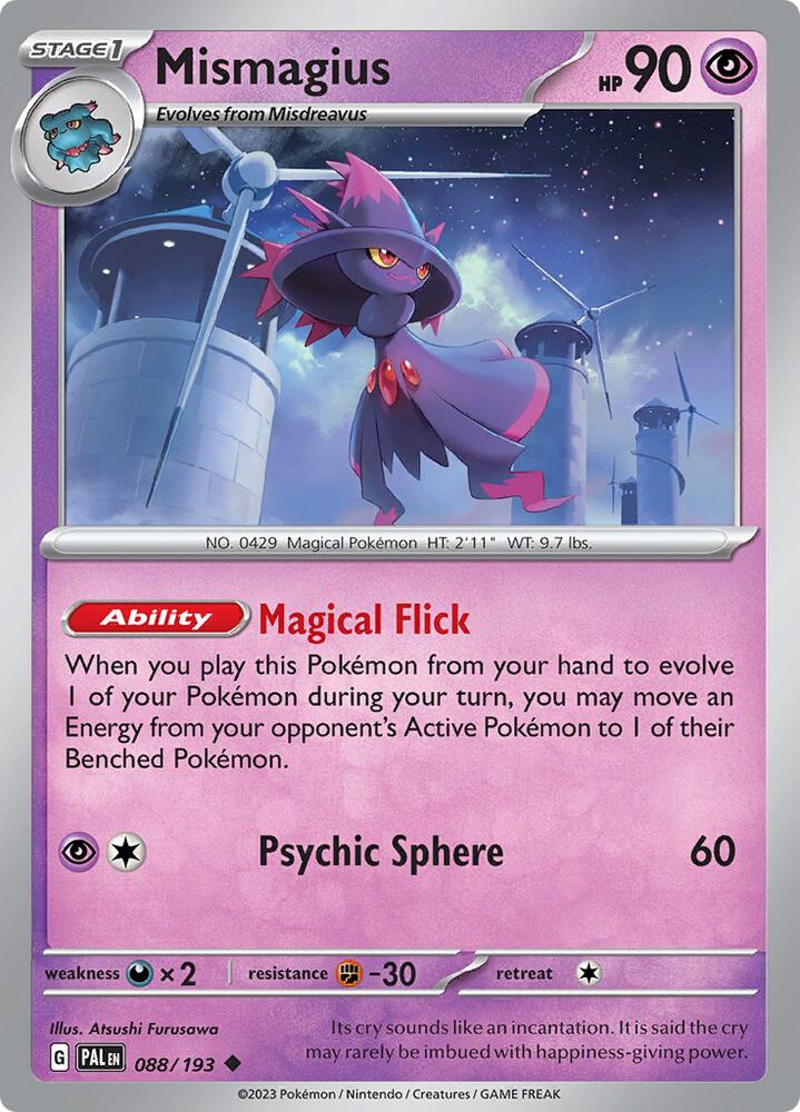 Mismagius 088/193 card from SV02: Paldea Evolved