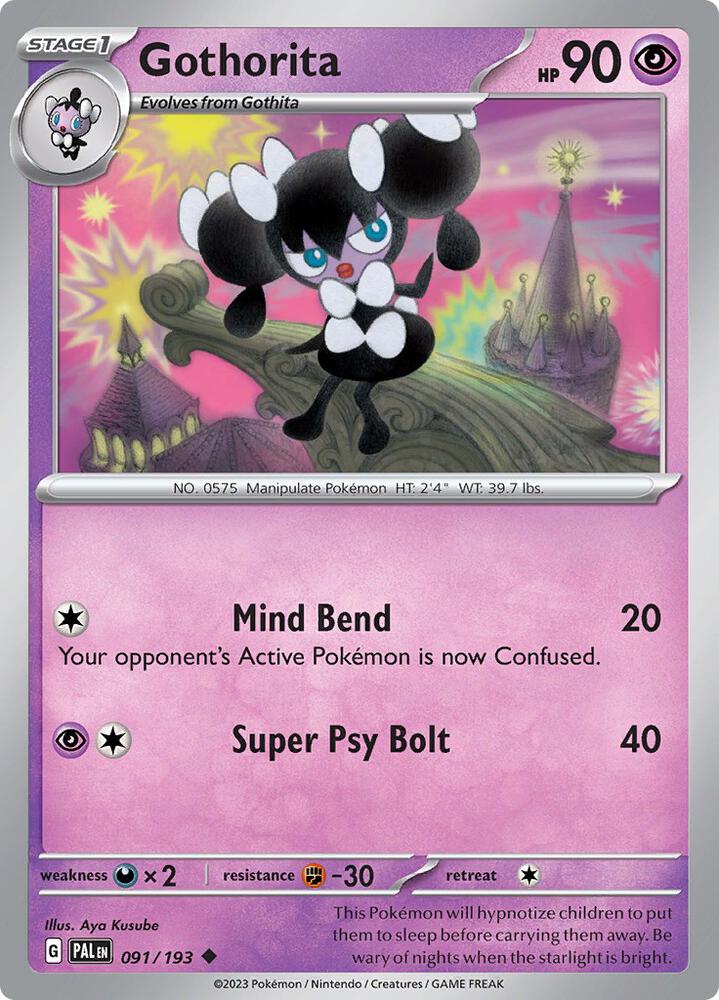 Gothorita 091/193 card from SV02: Paldea Evolved
