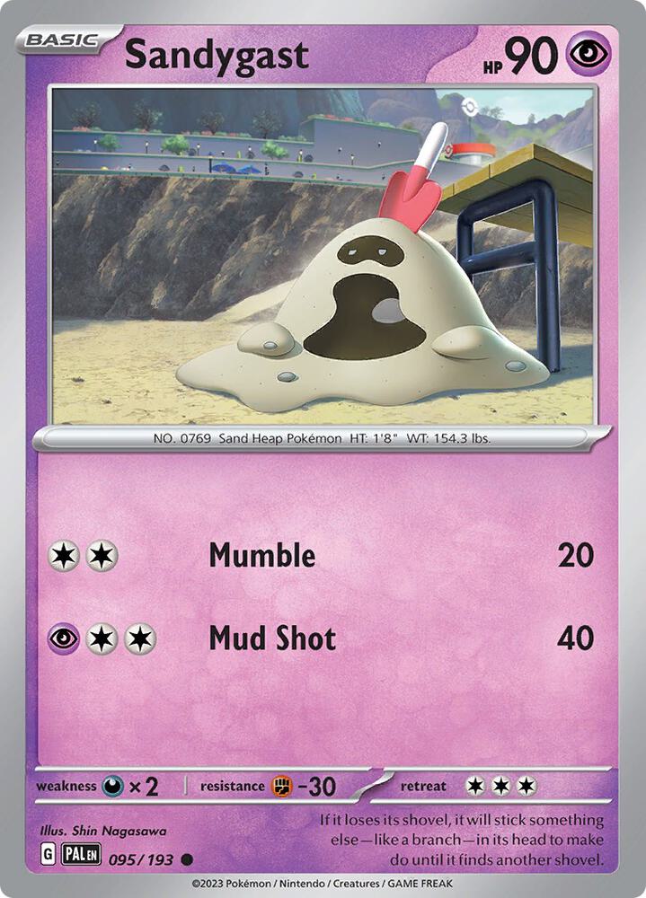 Sandygast 095/193 card from SV02: Paldea Evolved