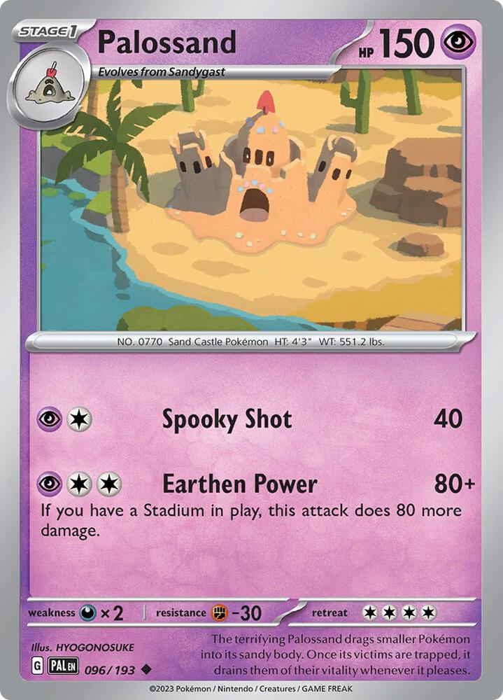 Palossand 096/193 card from SV02: Paldea Evolved