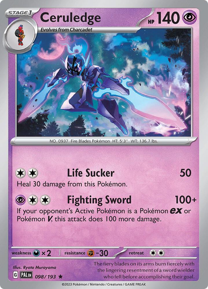 Ceruledge 098/193 card from SV02: Paldea Evolved