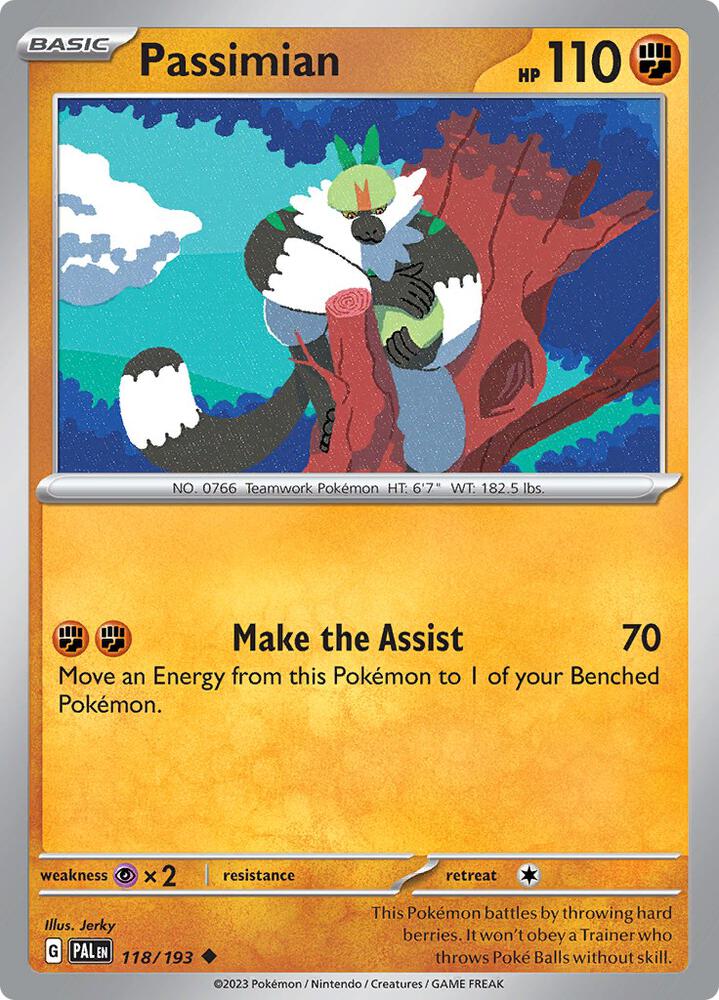 Passimian 118/193 card from SV02: Paldea Evolved