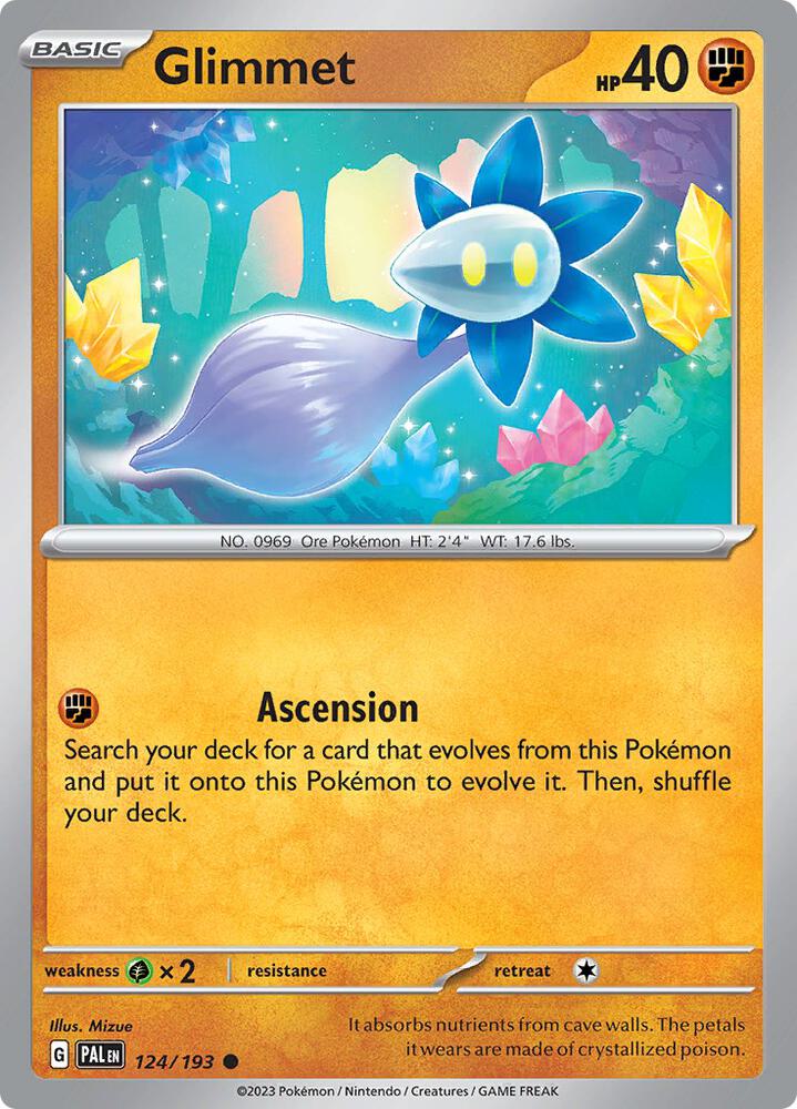 Glimmet 124/193 card from SV02: Paldea Evolved