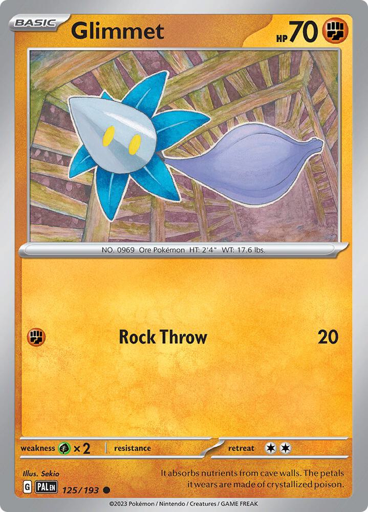 Glimmet 125/193 card from SV02: Paldea Evolved