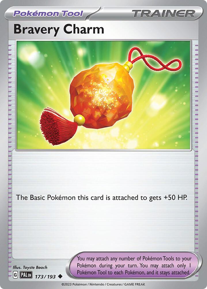 Bravery Charm 173/193 card from SV02: Paldea Evolved