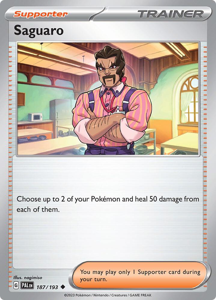 Saguaro 187/193 card from SV02: Paldea Evolved